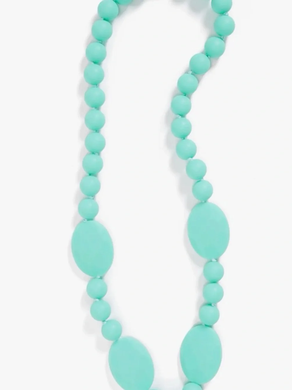 Chew beads necklace Teal Silicone Baby Necklace - Mommy Chic, Baby Safe